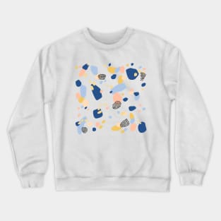 Modern Terrazzo Pattern | Classic Blue Crewneck Sweatshirt